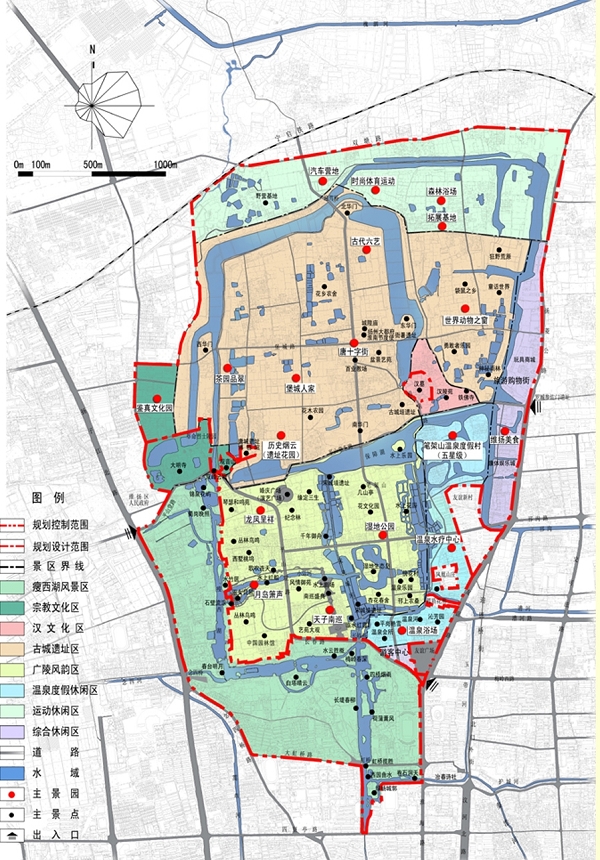 工程名称:江苏省扬州市瘦西湖新区总体规划 业务范围:风景园林设计
